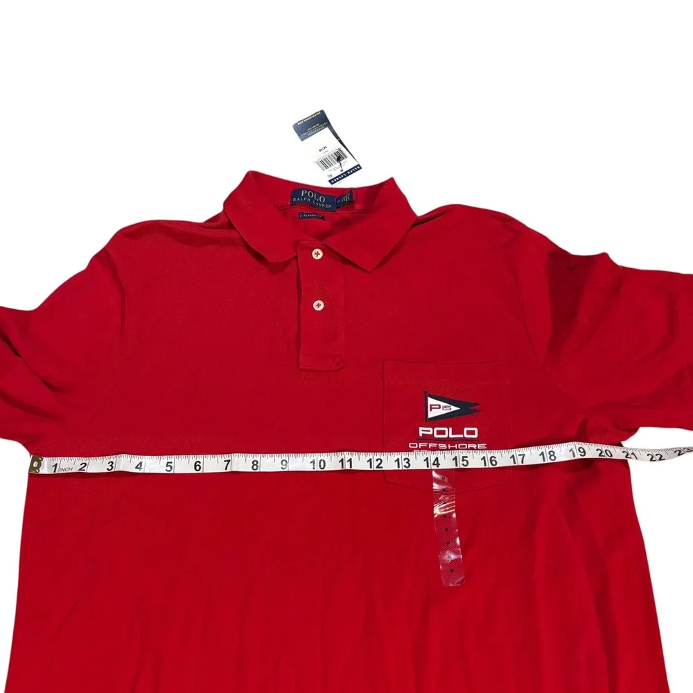 Polo Ralph Lauren‎ Mens Red Offshore Sailing Team Pocket Polo Shirt NWT M